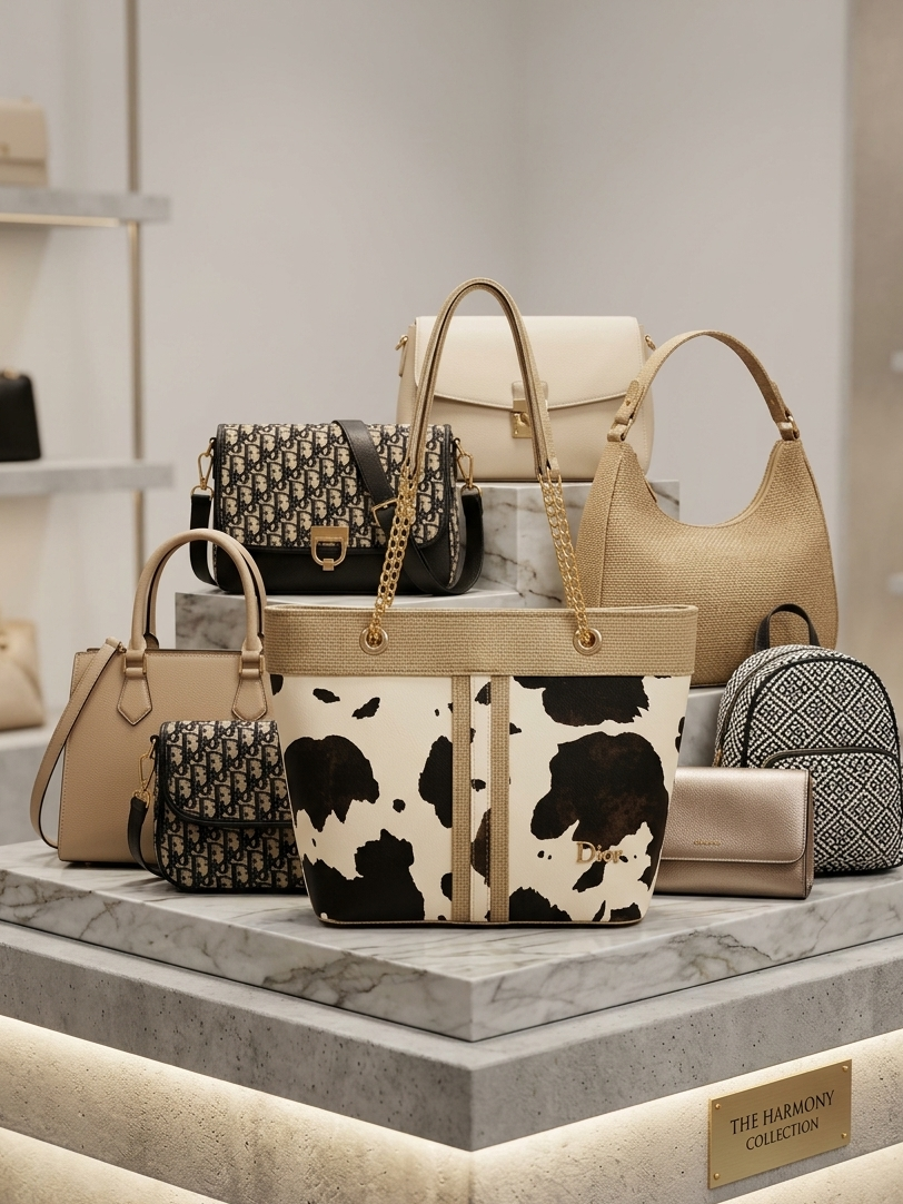 western  Style Cow print Tote bag