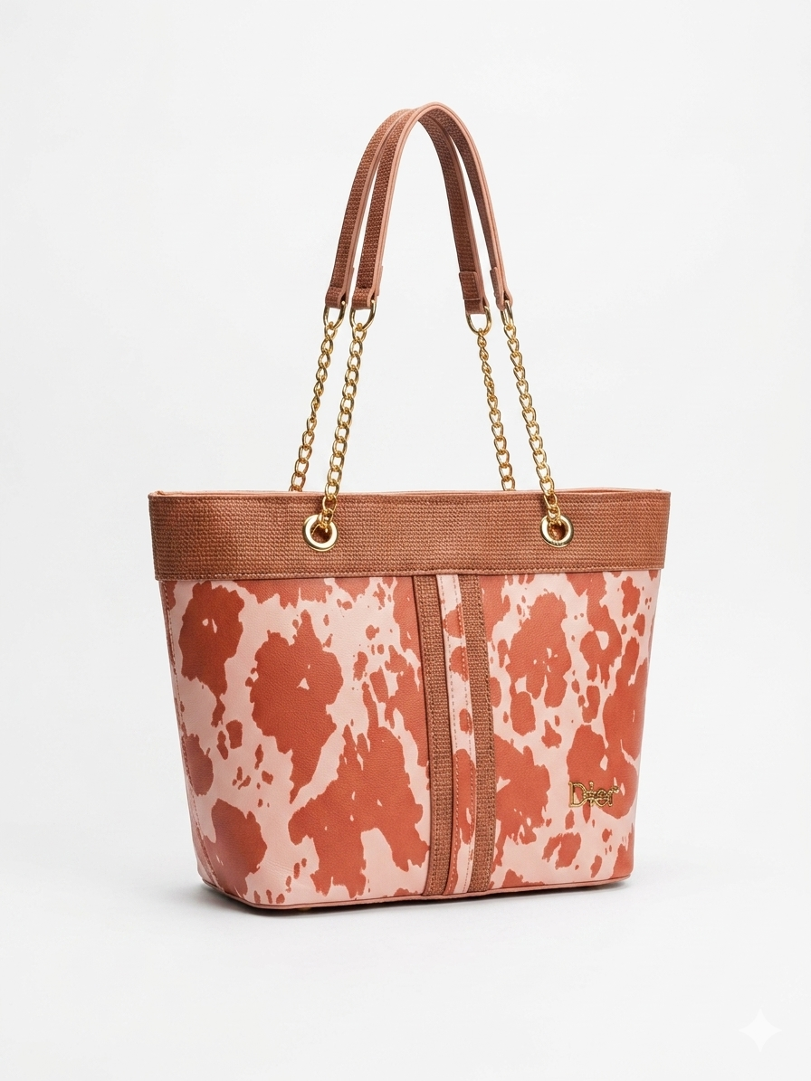 Western Style Cow Texture Shoulder Bag