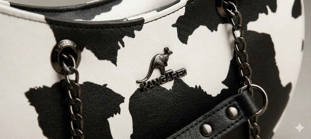 Cow Print Half Moon Shoulder Bag