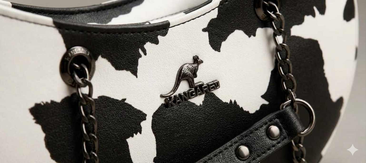 Cow Print Half Moon Shoulder Bag